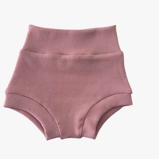 BUMMIES - RIBBED DUSTY PINK