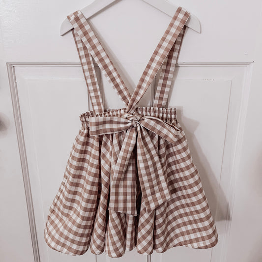 LIMITED EDITION TIE UP LOLA SKIRT - GINGHAM ROSE