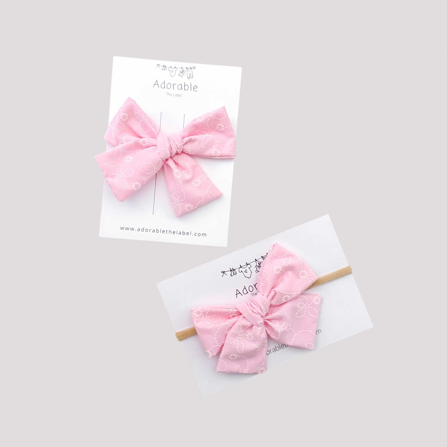 LARGE BOW - PINK PETAL