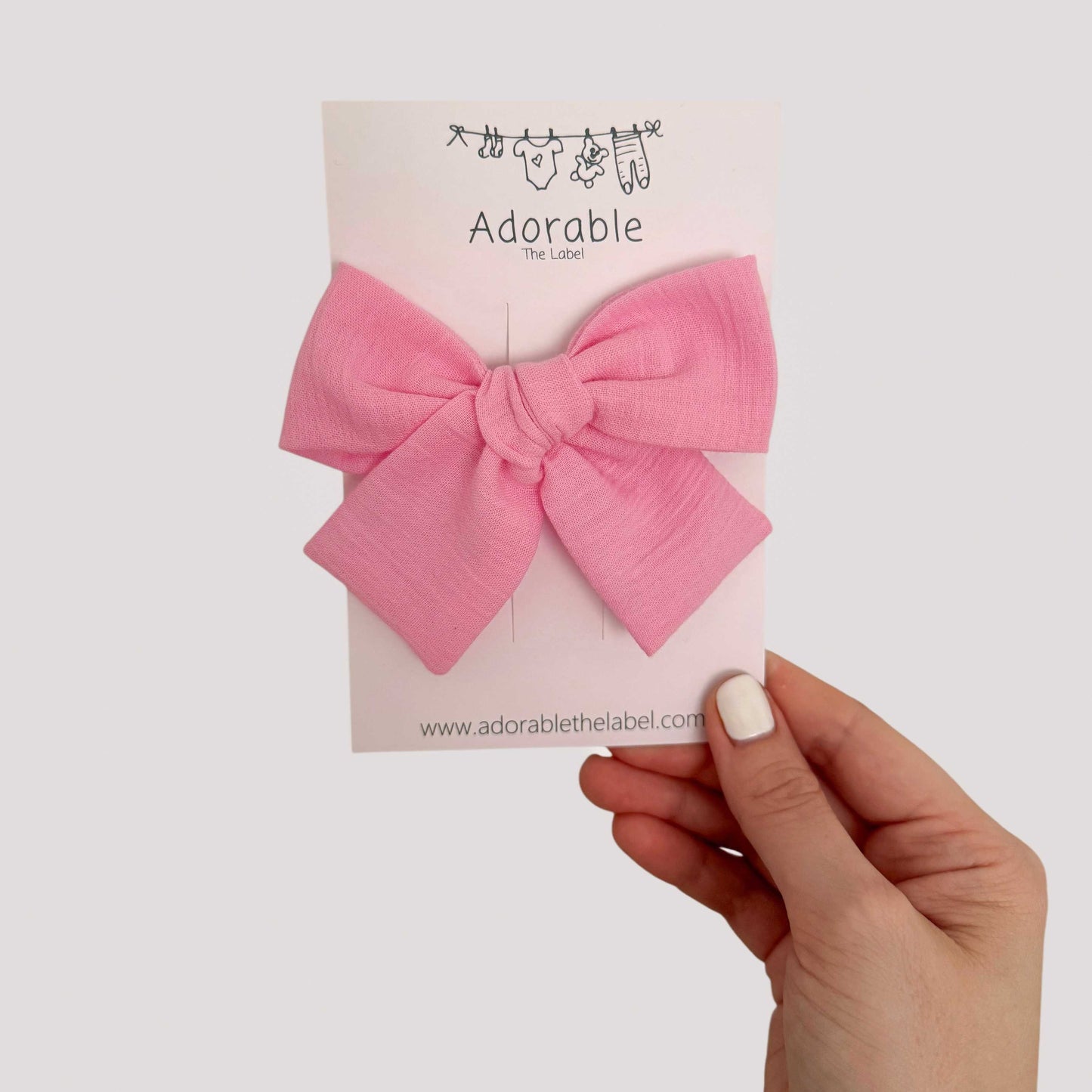 LARGE BOW - ADORABLE PINK