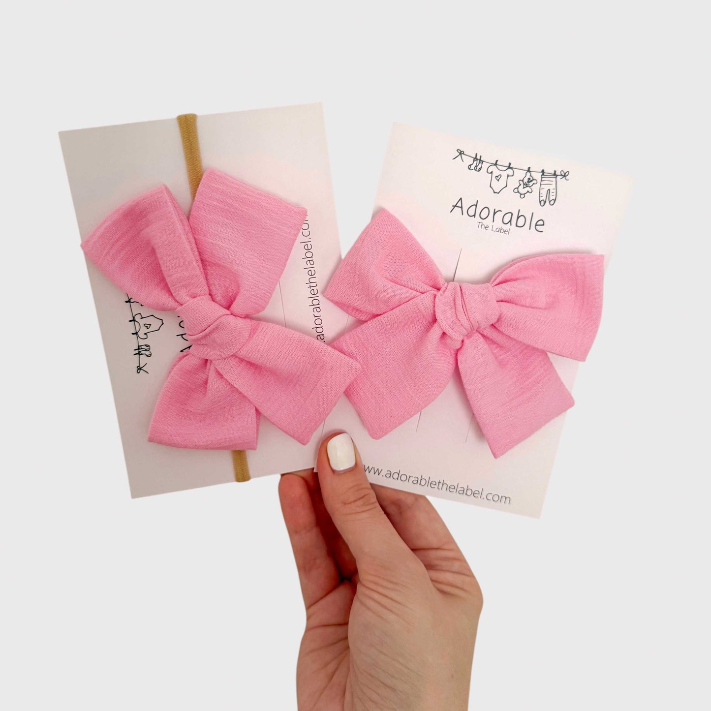 LARGE BOW - ADORABLE PINK