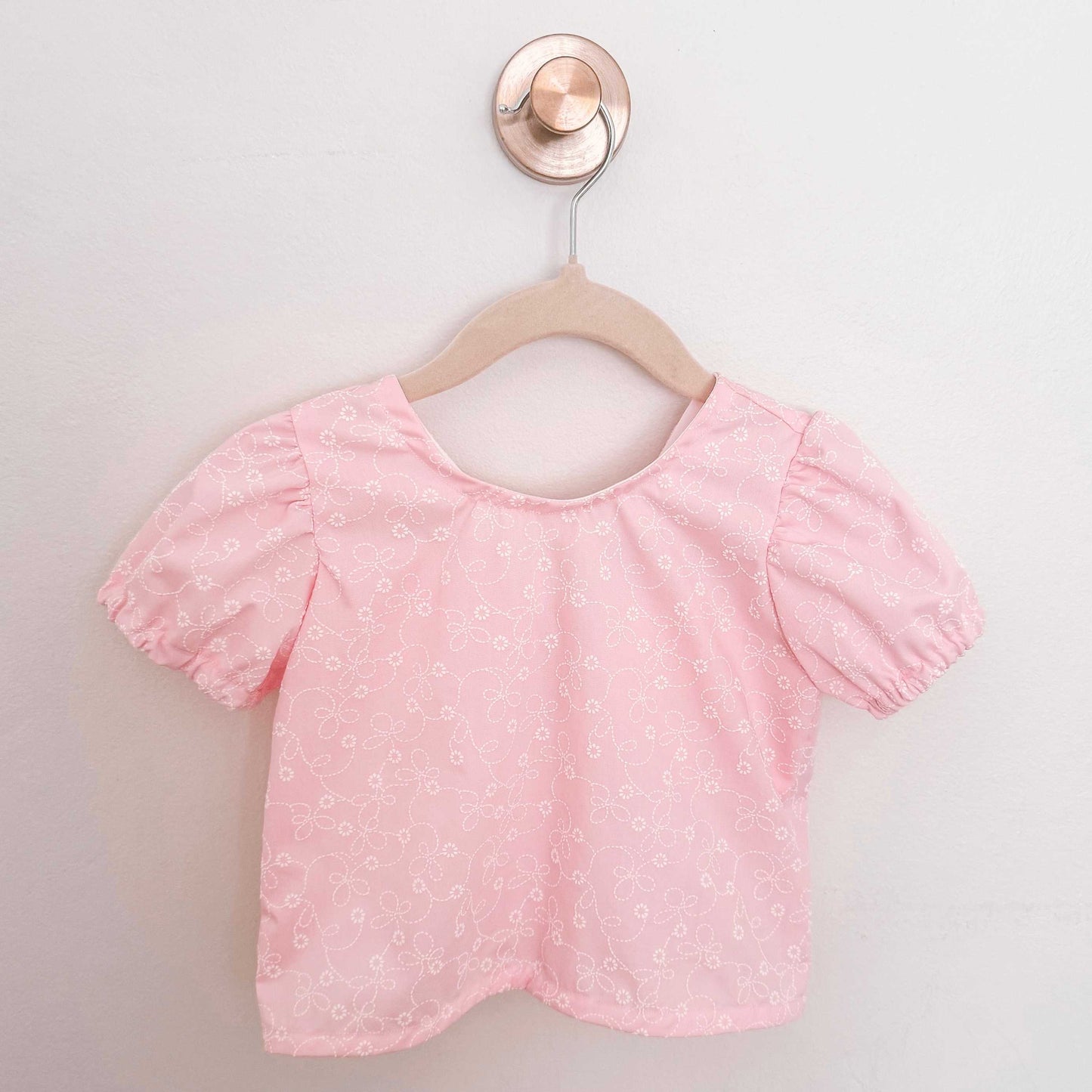 PUFF SLEEVE TOP - PINK PETAL