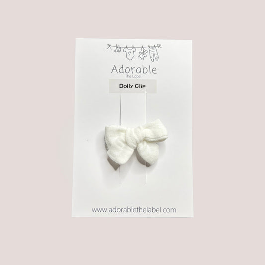 DOLLY BOW CLIP - LUXE WHITE